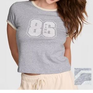 PINK Cotton Retro Short Sleeve Tee Women Size Medium